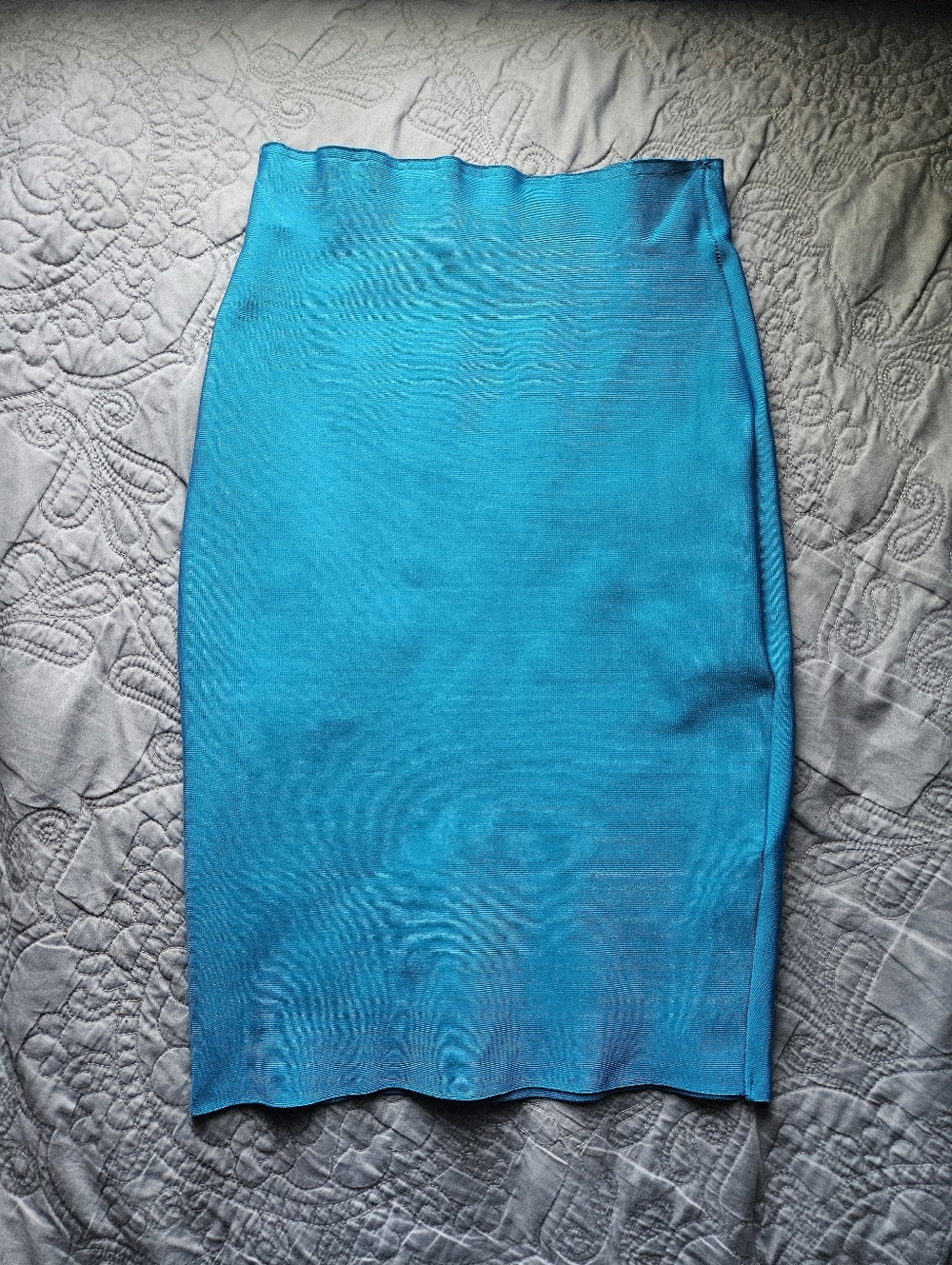 WOW couture Turquoise Pencil Skirt - Slim Silhouette